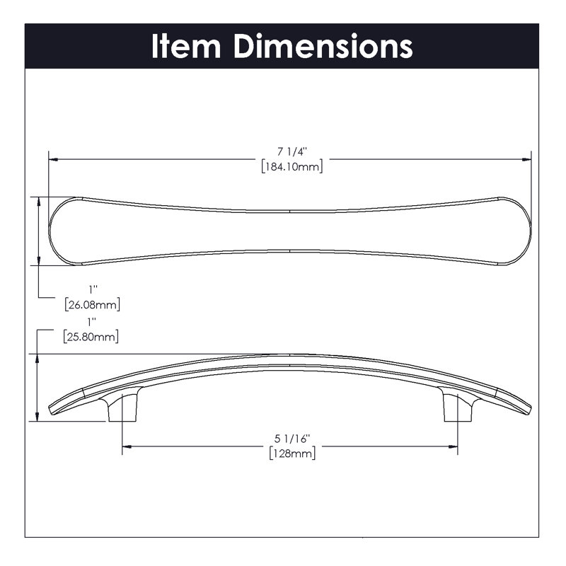 Vale Collection Pull, Satin Nickel, 5 1/16" inch