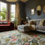 Clarke & Clarke Rectangle Floral Area Rug-1770518678-1770518679