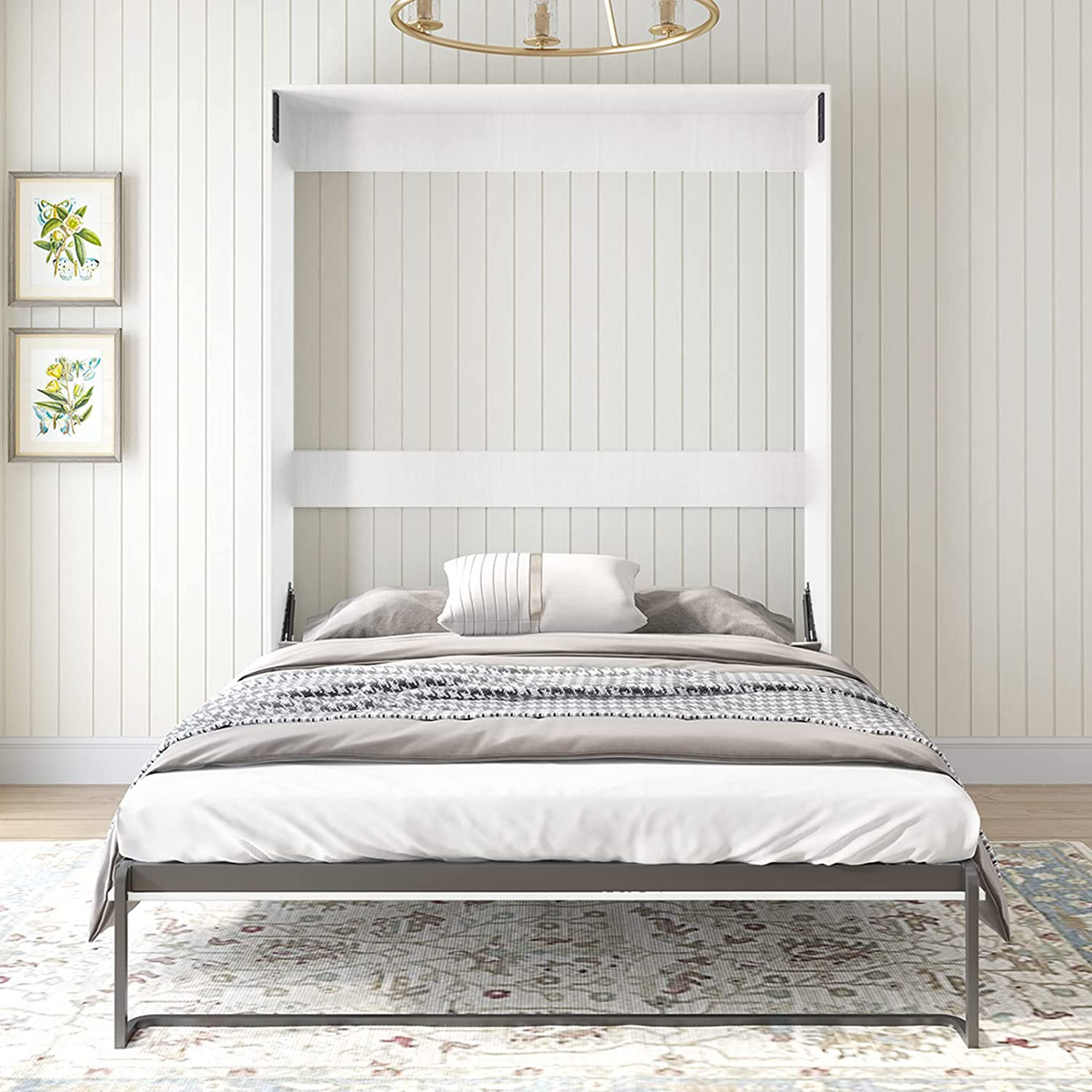 Ebern Designs Murphy Bed With Wardrobe, Folding Wall Bed For Bedroom