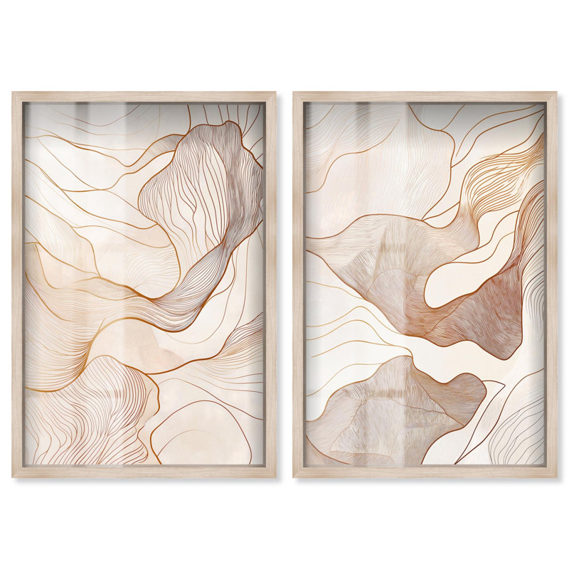 Contoured Reverie, H 25 po x l 17 po, Cadre blond