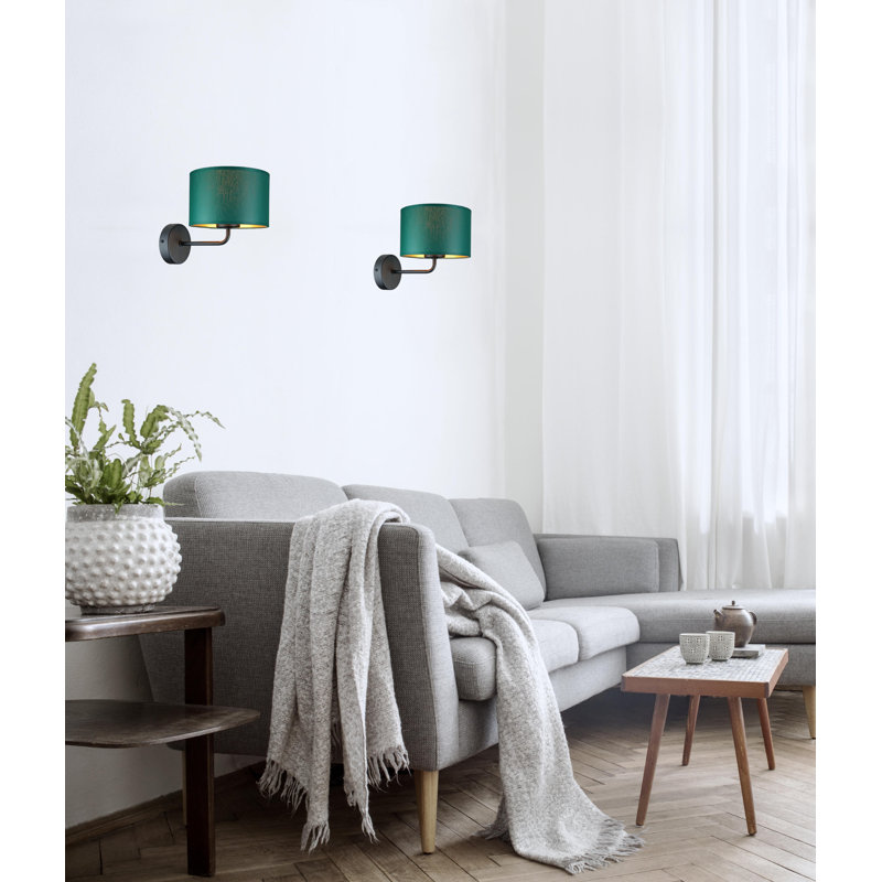 Eiliya Steel Armed Sconce, Green