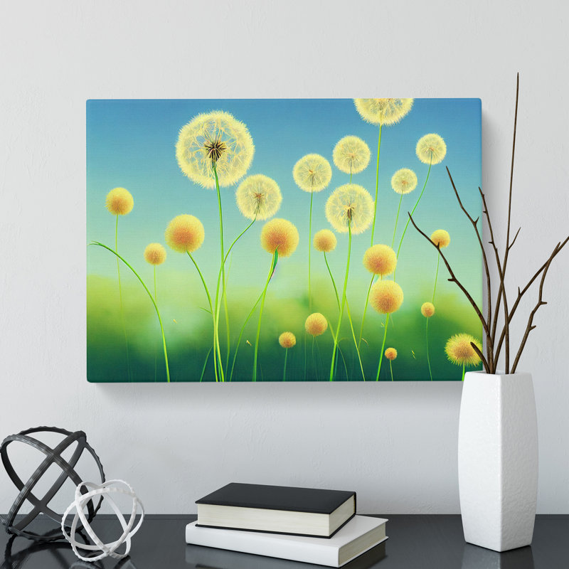 Sweet Dandelion Flowers - Wrapped Canvas, 50cm H x 76cm W x 3cm D