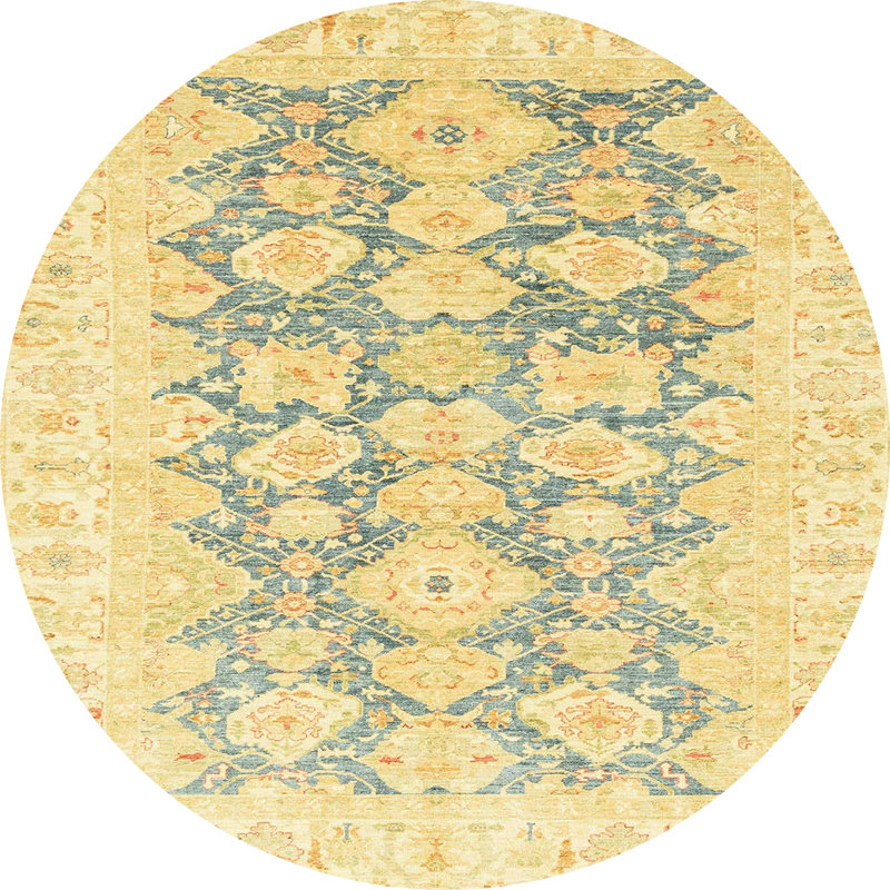 Abstract Indoor Rug, Round 6'