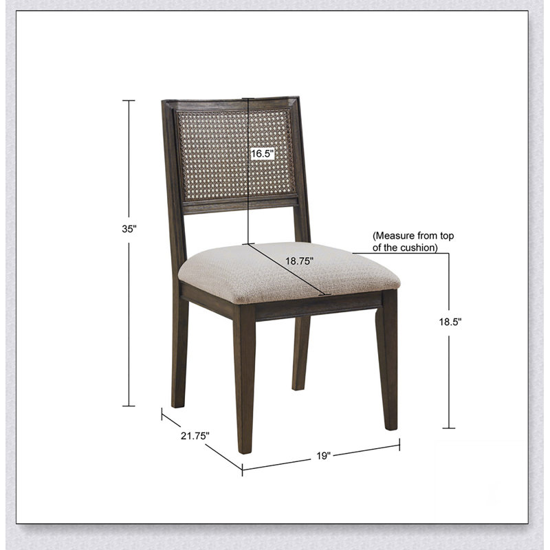 Chaises de salle à manger sans accoudoirs, ensemble de 2