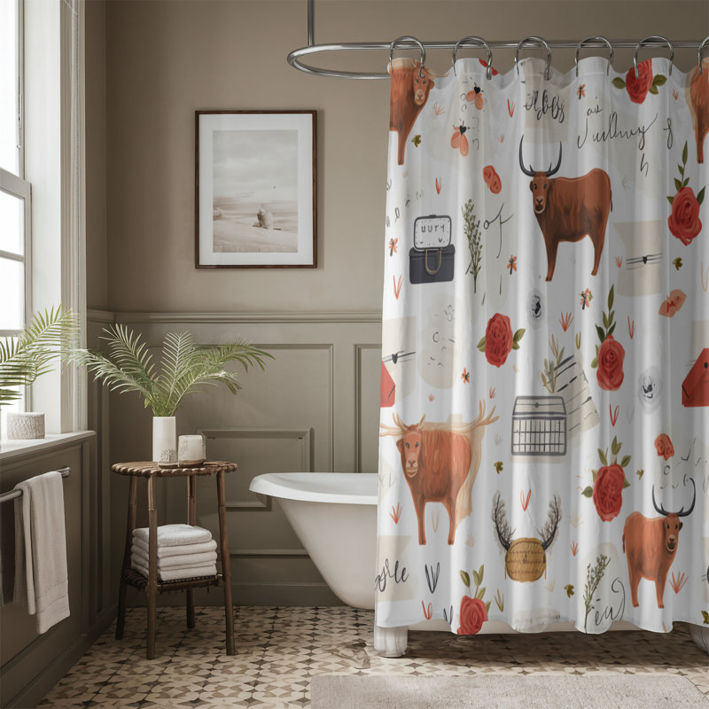 Mignon - Rideau de douche Premium, H 74 po x l 71 po