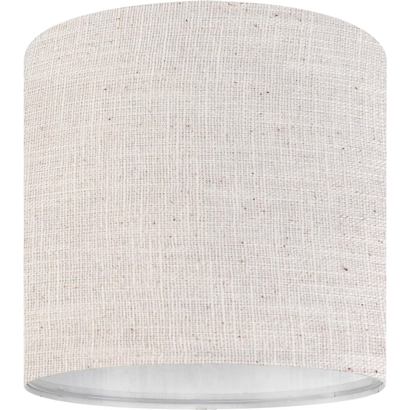 Abat-jour tambour en lin, Beige, 11.8 " H x 9.85" W x 9.85" D