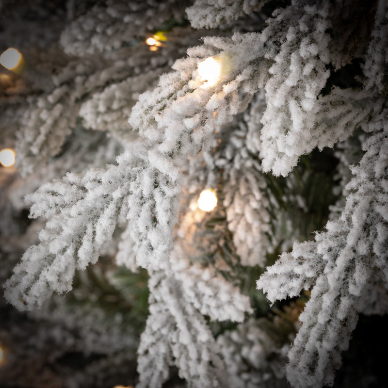 7.6' Lighted Pine Christmas Tree with Realistic Needles