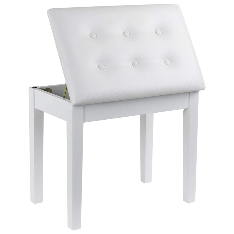 Wood Accent Stool, White