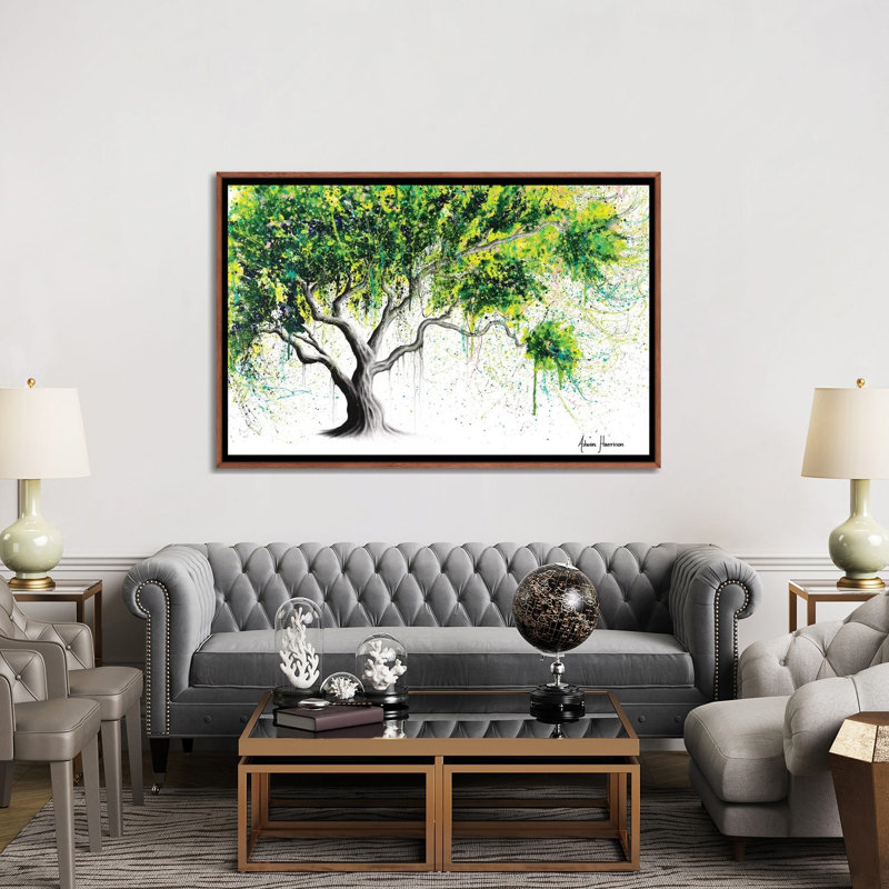 Figuier Funky par Ashvin Harrison - impression, Aucun mat, H 40 po x l 60 po x 1,5 po, Toile classique avec cadre brun