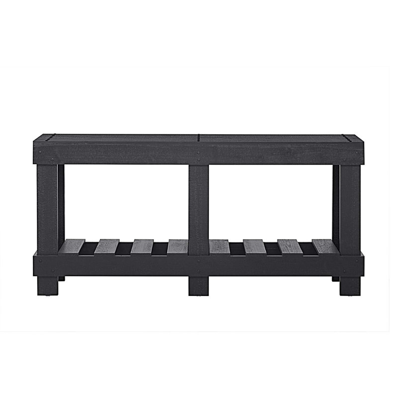 Wood Storage Console Table for Hallway, Living Room, Black