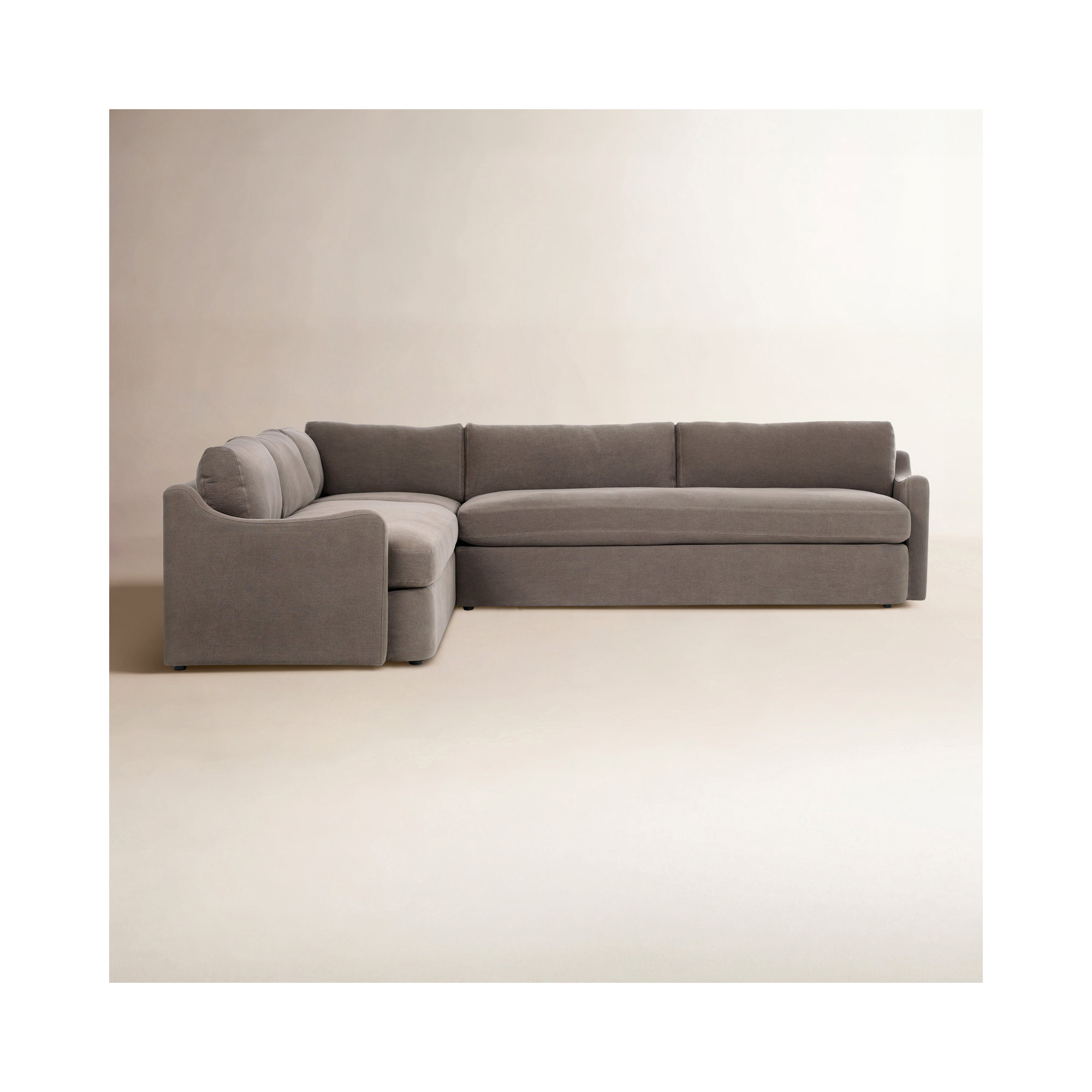 Aurelia 3-Piece Sectional, Boatway Coffee Linen