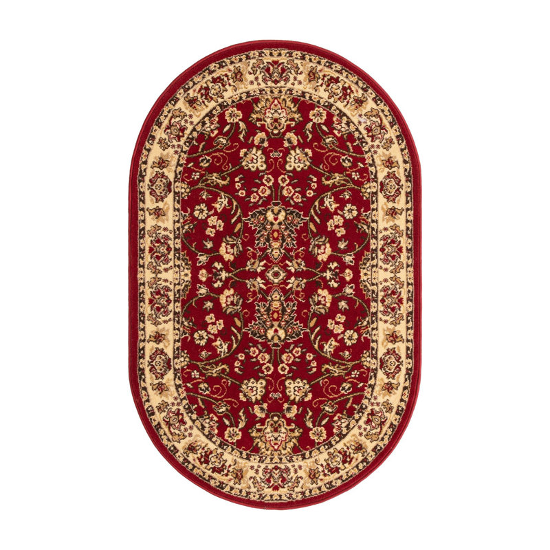 Tapis bourgogne Bhatari, Burgundy, Ovale 3 pi 3 po x 5 pi 3 po