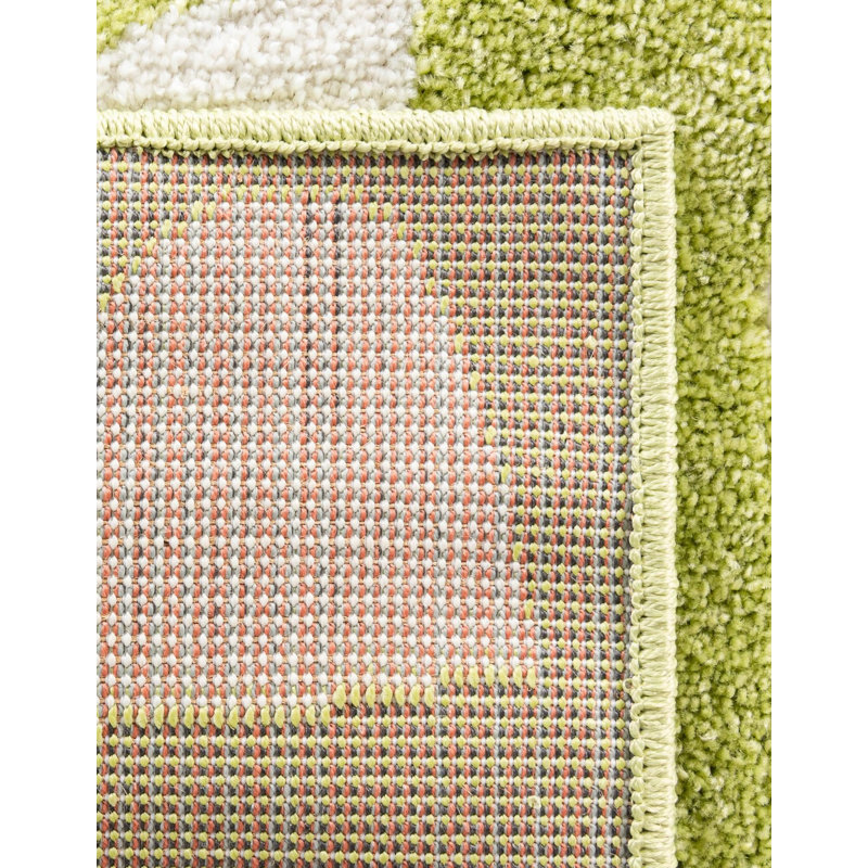  Hillow Whimsy Kids Rug, Green, Runner 2' x 6'1"