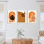 Feuille de Monstera et art mural abstrait sur toile, style bohème moderne (ensemble de 3)