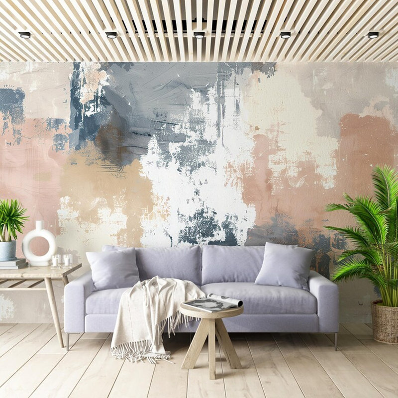 Abstract Soft Grunge Blend Wall Mural, 236" L x 117.96" W