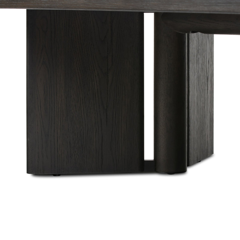 Table basse Rihanna Cayo, Placage gris fumé