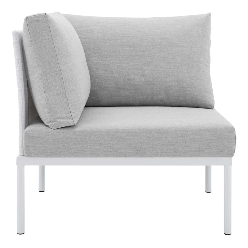 Chaise de coin pour terrasse en filet Harmony Sunbrella, Gris