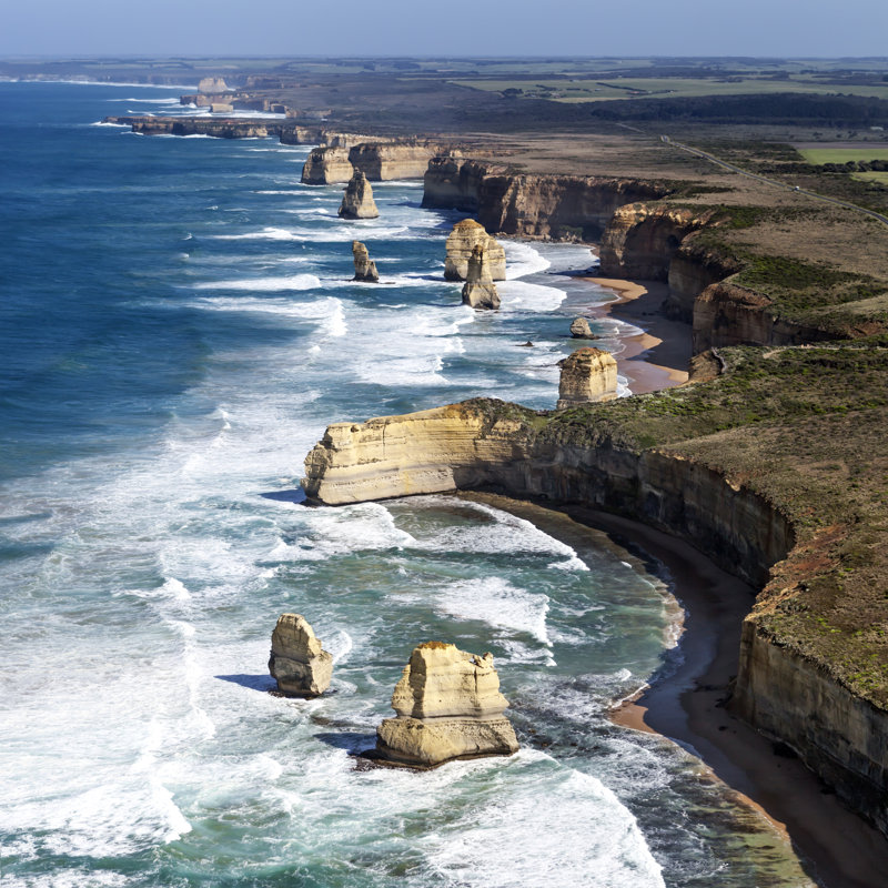 Twelve Apostles Australia From The Air, 76cm H x 76cm W