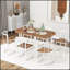 Ensemble de table de salle à manger moderne en faux marbre 7 pièces avec table compacte de 55 pouces et six chaises confortables-743841101-743841104-743841105