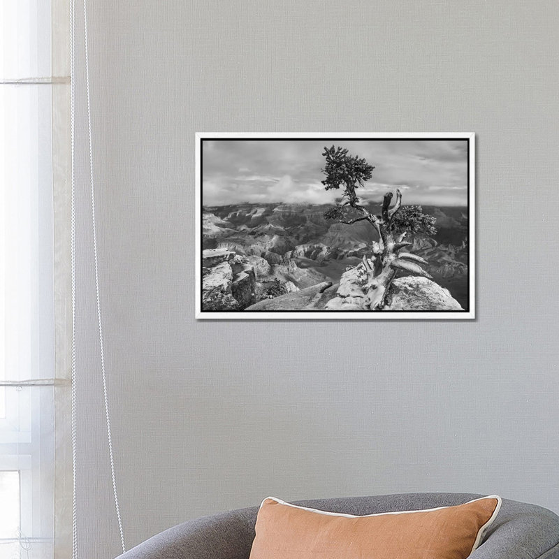 South Rim of Grand Canyon with a dusting of snow seen from Yaki Point Grand Canyon National Park AZ 1 Piece Wall Art on Canvas