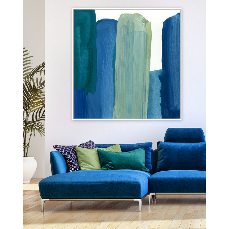 " Nautical 8 " by Katie Ré Scheidt, 42.25" H x 41.25" W, White Floater Framed