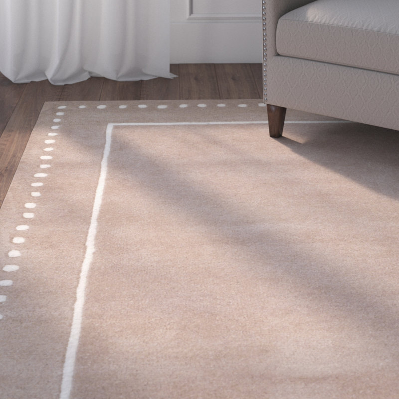 Cruz Hand Tufted Wool Polka Dots Rug, Rectangle 2' x 3'