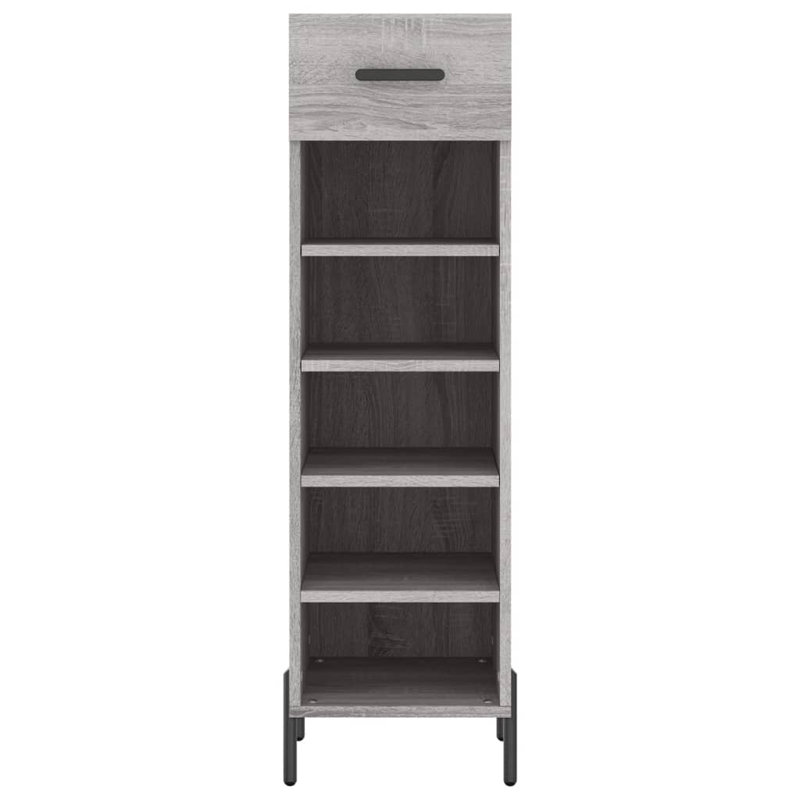 5 Pair Shoe Storage Cabinet, Grey Sonoma