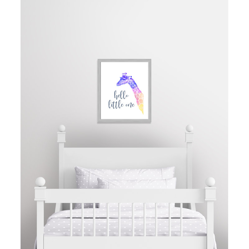 Hello Little One, art encadré, H 26,5 po x l 22,5 po x P 0,63 po, Cadre argenté