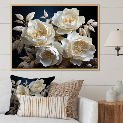 Pivoines blanches brillantes dans l'éclat
