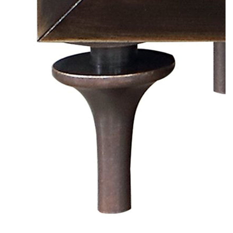 Console Diya au fini bronze forgé et espresso
