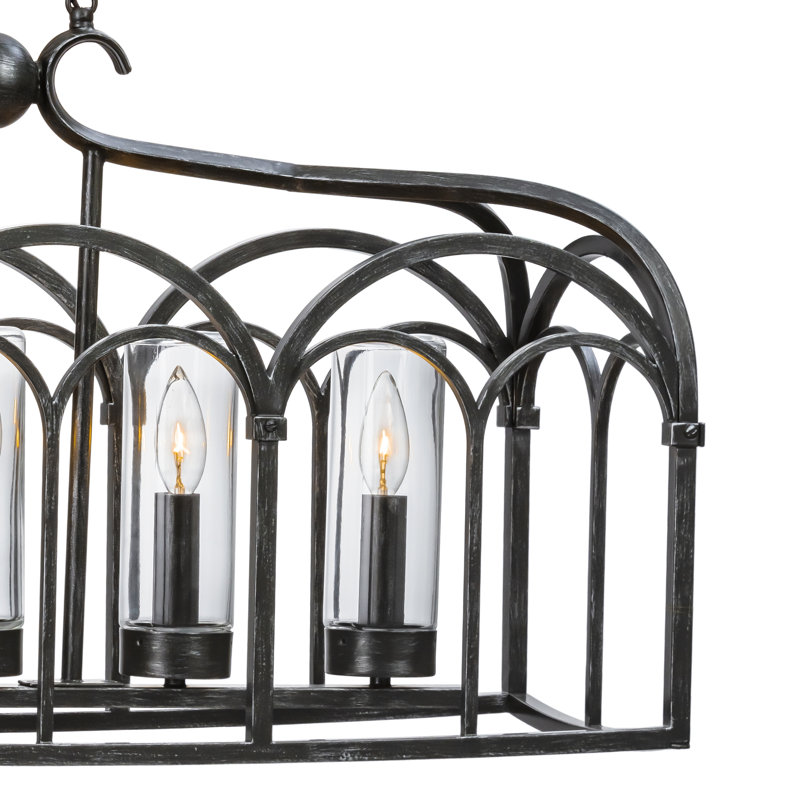 Lustre linéaire d'extérieur 5 lumières Botanic Arches