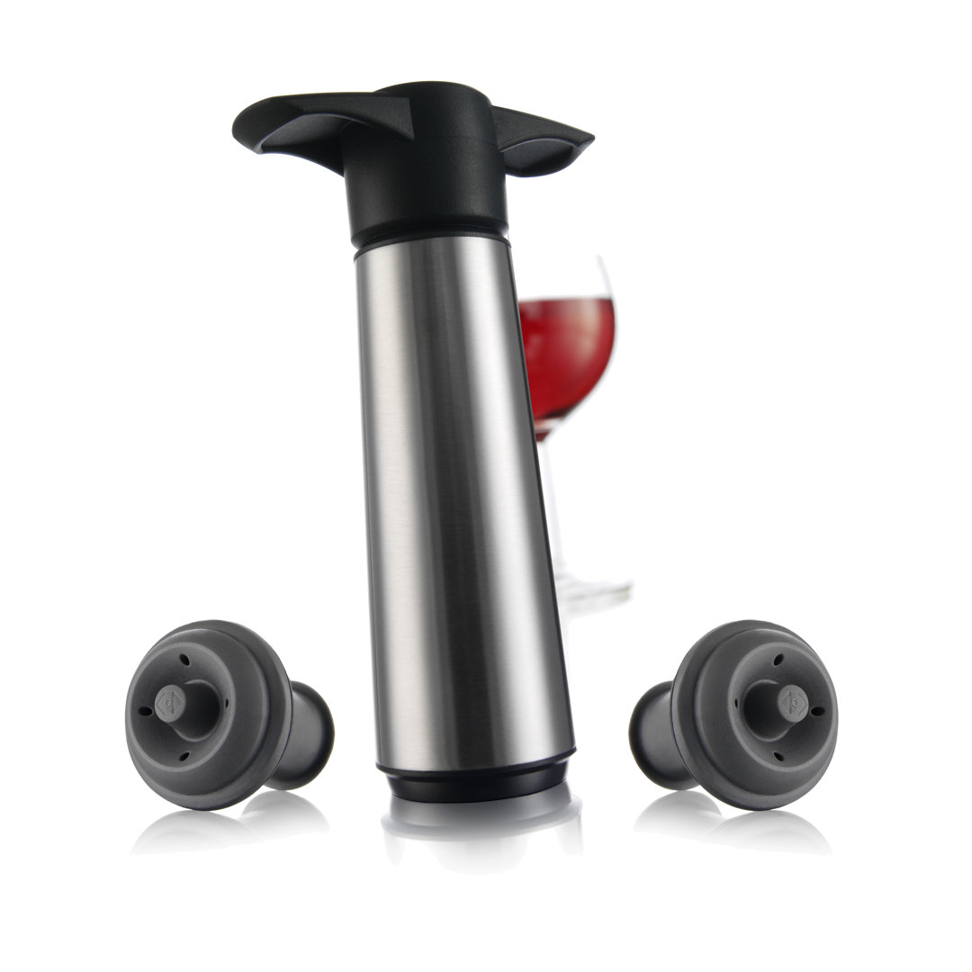 Wine Saver Stainless Steel (1 Pump, 2 Stoppers) Vacu Vin