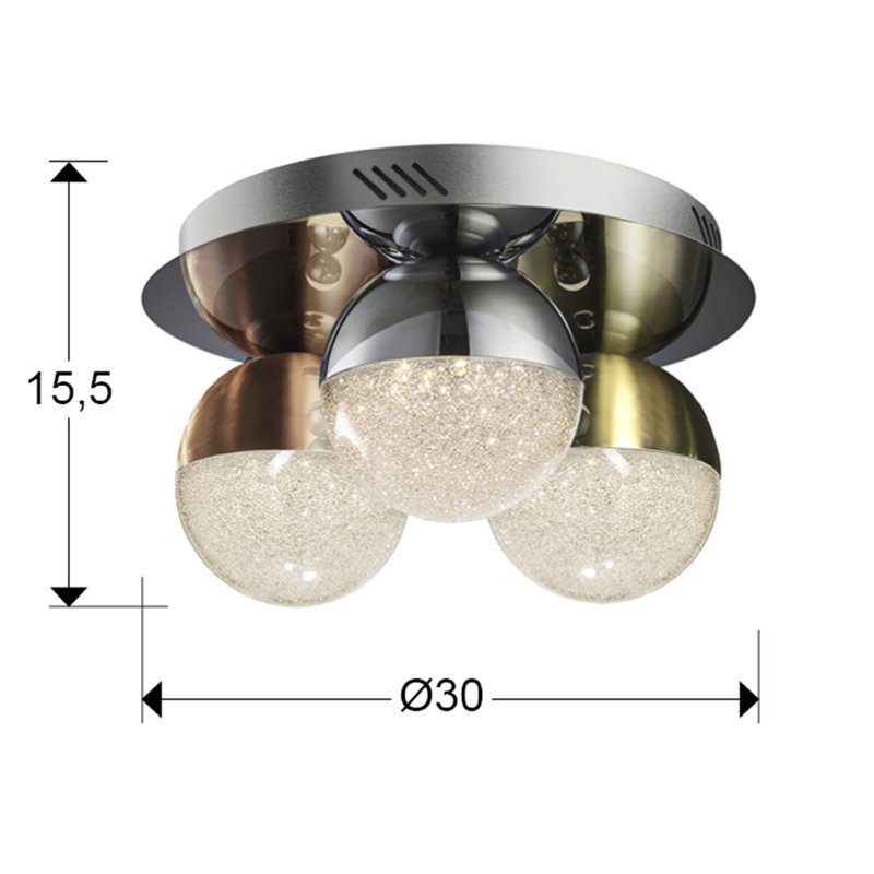 Avon LED Spotlight, Copper/Brass/Chrome