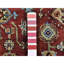 Tapis oriental rouge surdimensionné en laine pure noué à la main de 11 pi 9 po x 14 pi 10 po rouge Karajeh avec motif de médaillons 0D6CE444CCA74BFE8BF00B4D16BBBDC2