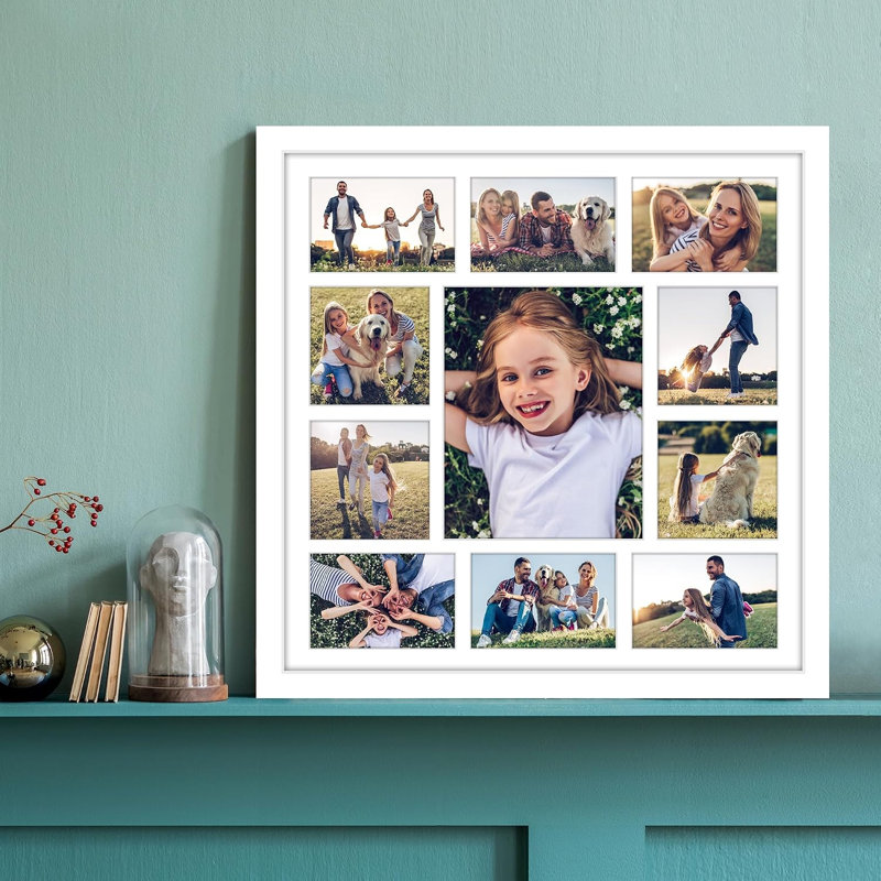 20x20 Collage Picture Frame - Engineered Wood - White