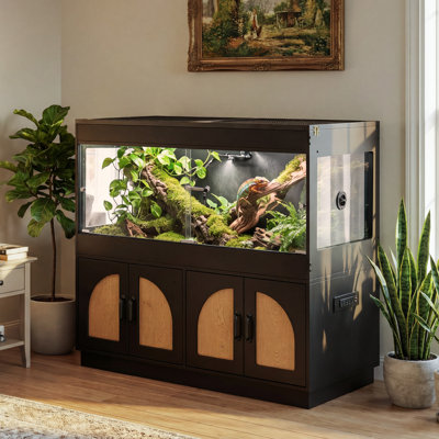 Terrarium 120 gallons avec support et armoire de rangement pour reptiles