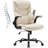 Ergonomic Office Chair - Heavy Duty Task Desk Chair with Flip-up Armrest, PU Leather, Height Adjustable & Swivel Rolling Chair-112613409