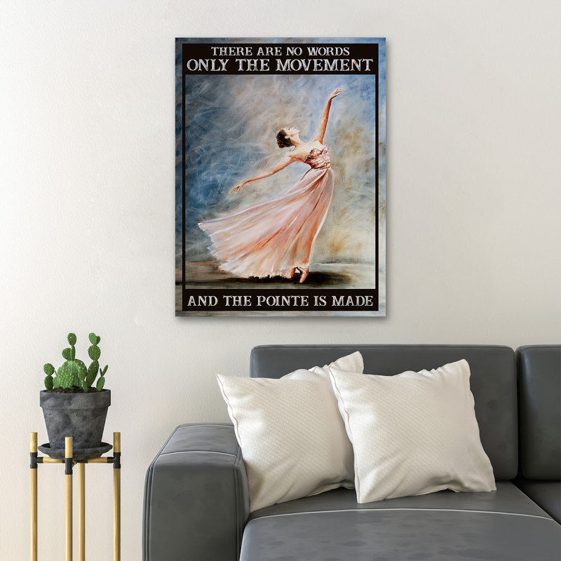 «Beautiful Ballet Girl Dancing», impression sur toile tendue, H 36 po x l 24 po x P 2 po