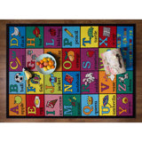 Jeromy Tufted Kids Purple/Blue/Orange Multi-Colored Non-Slip Rubberback Area Rug