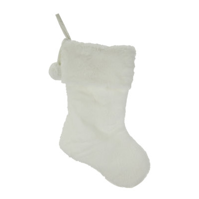 Luxury Plush Stocking  20  White