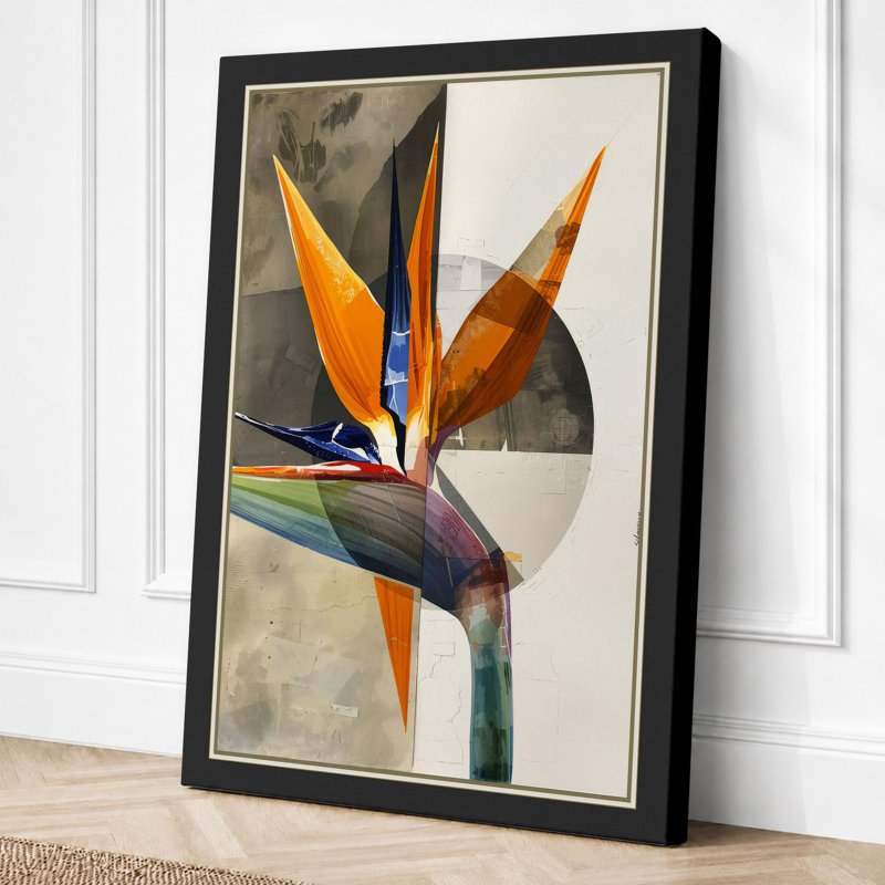 Geometric Paradise Modern - Wrapped Canvas, 18x12 - 45.7 x 30.5 cm, Black Border