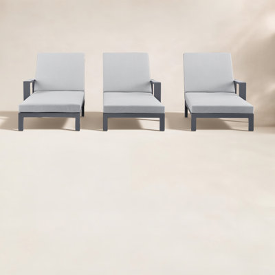Hoyt Outdoor Metal Double Chaise Lounge