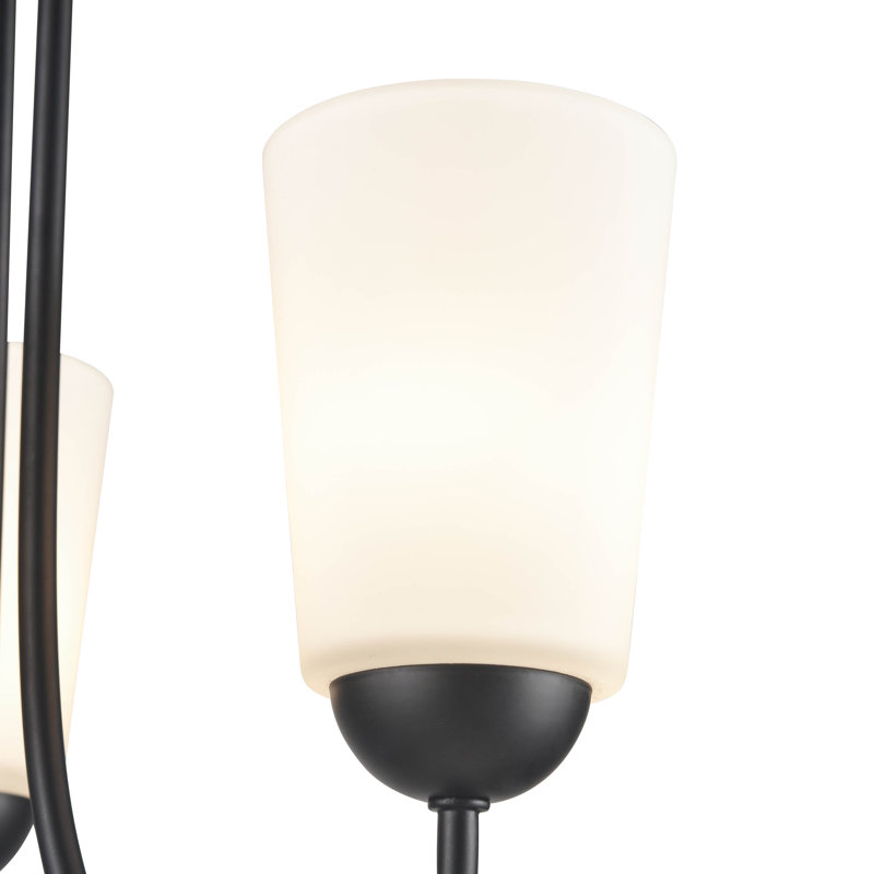 Lustre unique classique / traditionnel à 3 lumières, Noir mat