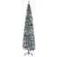 Grand arbre de Noël artificiel enneigé avec flocons de neige-1098009639