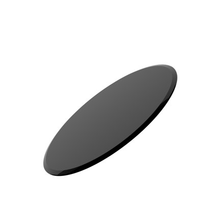 Plateau de table rond en verre trempé noir de 38,6 po, bord poli biseauté de 1/2 po d'épaisseur, résistant aux chocs et facile à entretenir, pour les tables de patio familiales, plateau de table de 38,6 po, corrosion de 1/2 po, bonne réunion de bureau