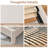 Reigen Curved Headboard Upholstered Platform Bed With Soft Rounded Corners,Beige,Full-148850685-148940385