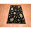 Tapis oriental 4 pi 1 po x 6 pi 1 po noir, moitié laine et moitié soie, motif botanique sans bordure, tissage dense, velours doux, noué à la main, tapis oriental