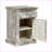 Boho Mango Wood Nightstand with 1 Drawer &amp; 1 Cabinet Storage