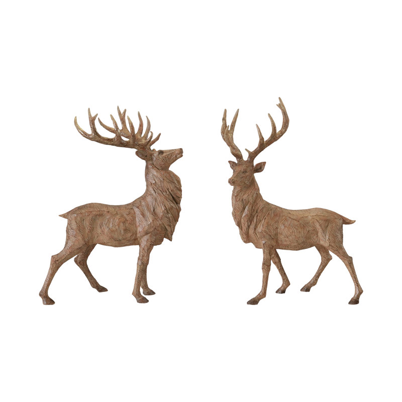 Cerf debout en résine