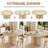 43.3"–59" Extendable Round Dining Table, Seats 4–8, Oval Kitchen Table with Removable Leaf for Dining Room, Kitchen, or Living Room-564035044